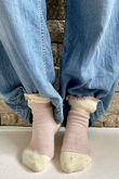 Laundry B Terry & Wool Luxury Socks Pinstripe Dusky Rose 